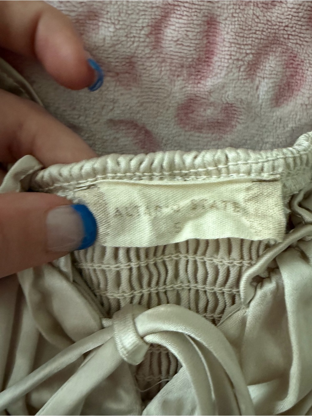 Satin Ruched Drawstring Crop Cami - Picture 3 of 3